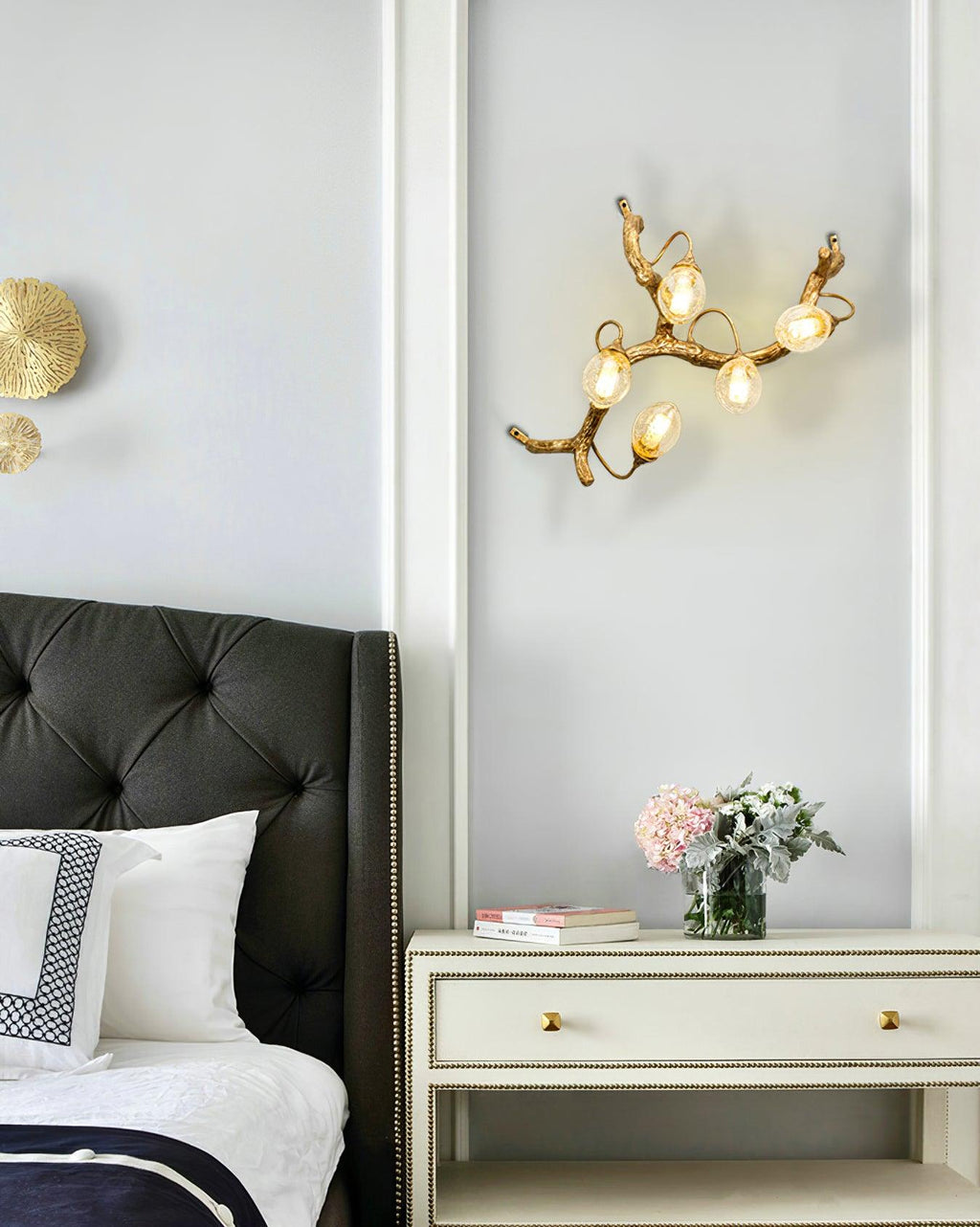 Lotus Seed Right Wall Light 15.7", Bedroom Wall Sconce, detail 11