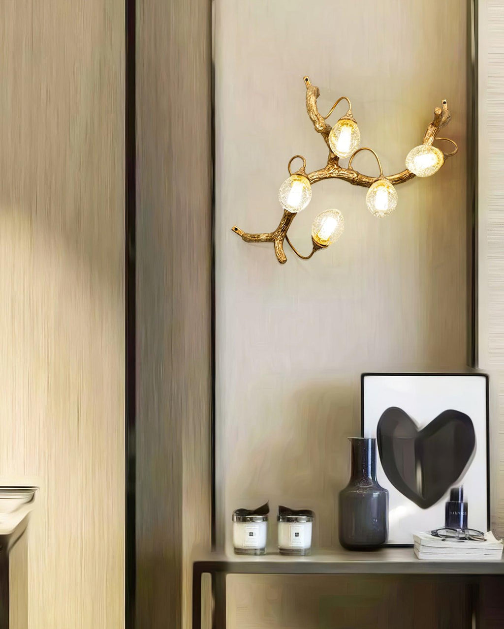 Lotus Seed Right Wall Light 15.7", Bedroom Wall Sconce, detail 13