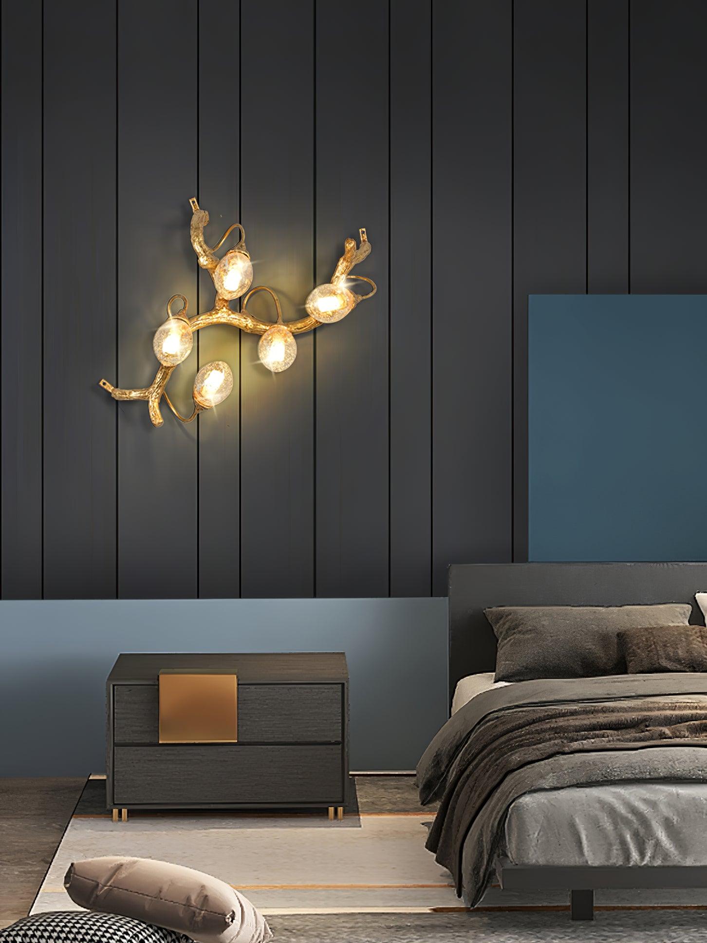 Lotus Seed Right Wall Light 15.7", Bedroom Wall Sconce, detail 14
