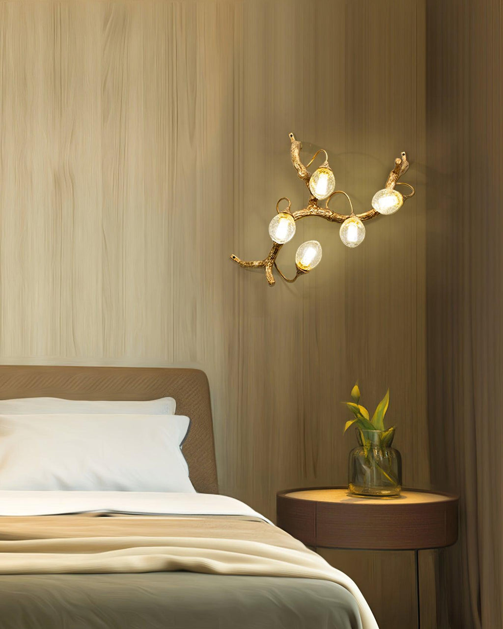 Lotus Seed Right Wall Light 15.7", Bedroom Wall Sconce, detail 15