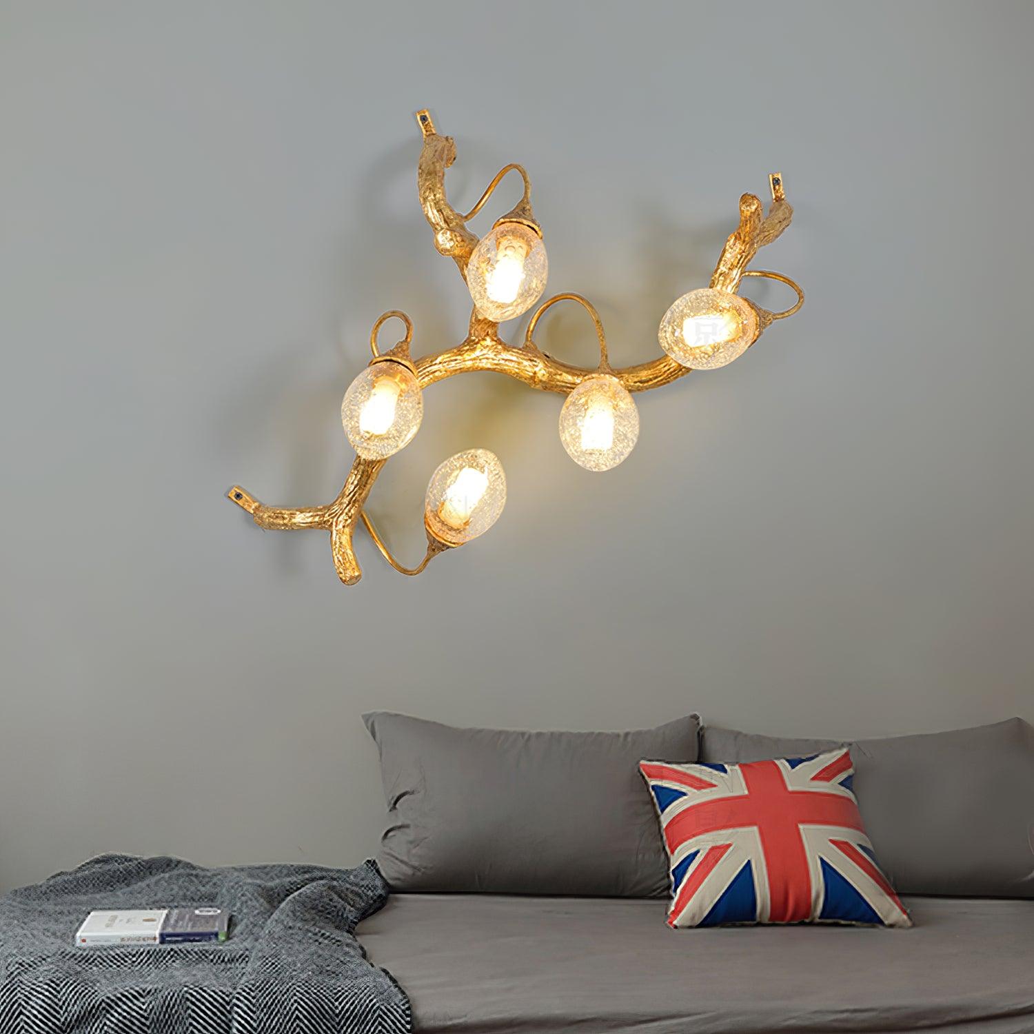 Lotus Seed Right Wall Light 15.7", Bedroom Wall Sconce, detail 2