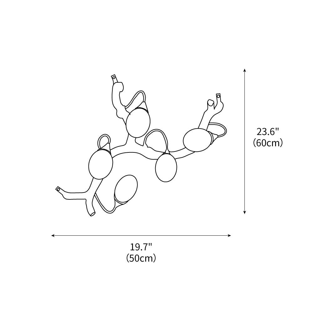 Lotus Seed Right Wall Light 15.7", Bedroom Wall Sconce, detail 3