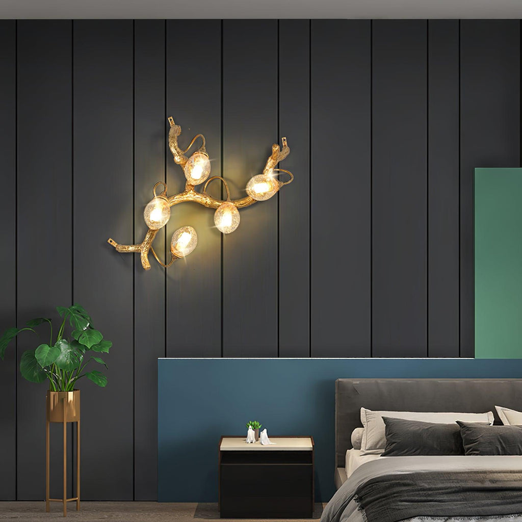 Lotus Seed Right Wall Light 15.7", Bedroom Wall Sconce, detail 4