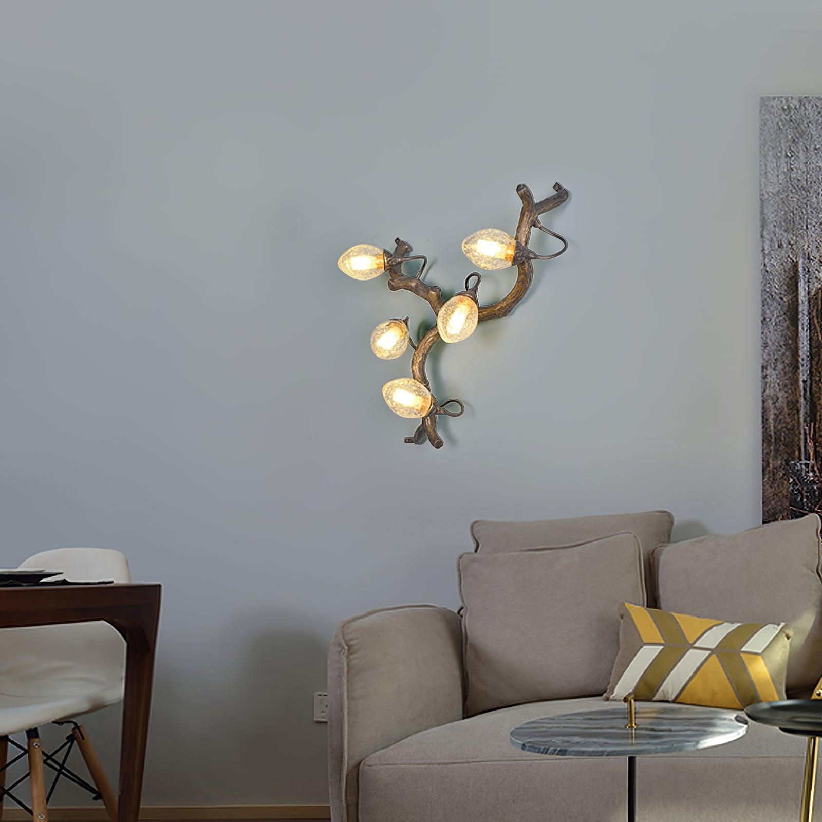 Lotus Seed Right Wall Light 15.7", Bedroom Wall Sconce, detail 5