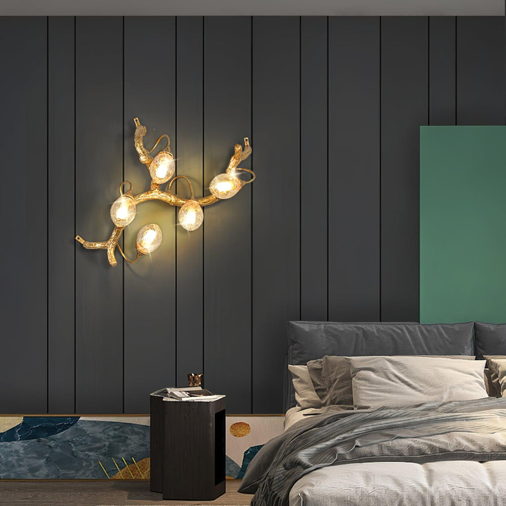 Lotus Seed Right Wall Light 15.7", Bedroom Wall Sconce, detail 6