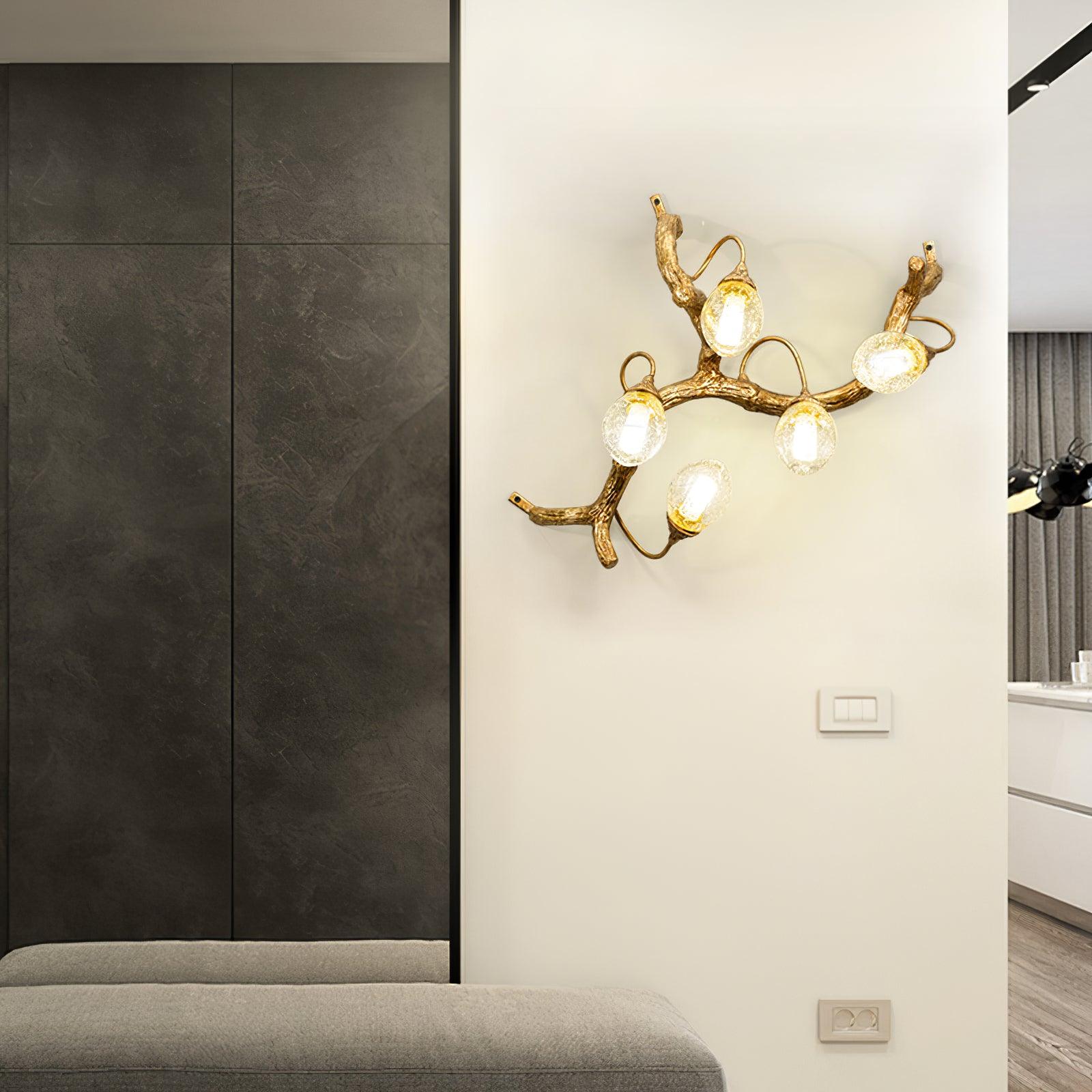 Lotus Seed Right Wall Light 15.7", Bedroom Wall Sconce, detail 7