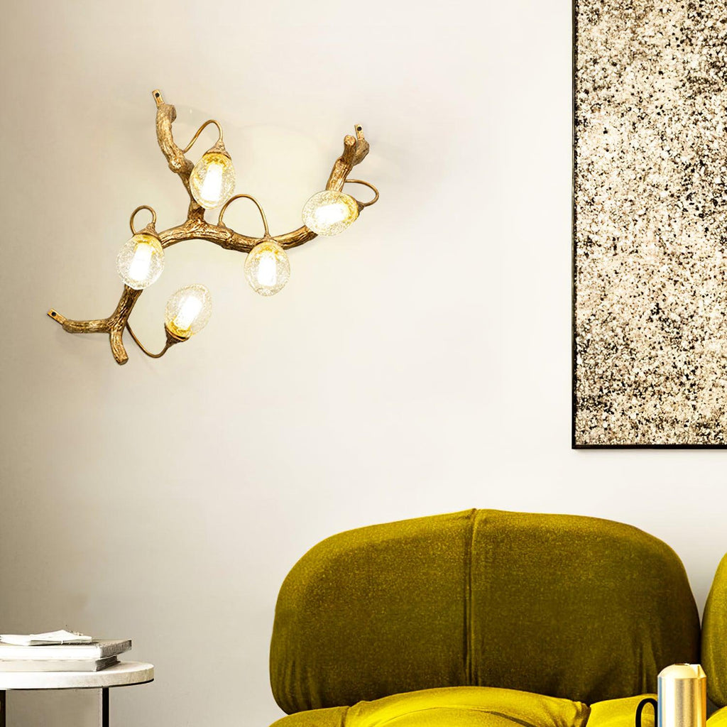 Lotus Seed Right Wall Light 15.7", Bedroom Wall Sconce, detail 8
