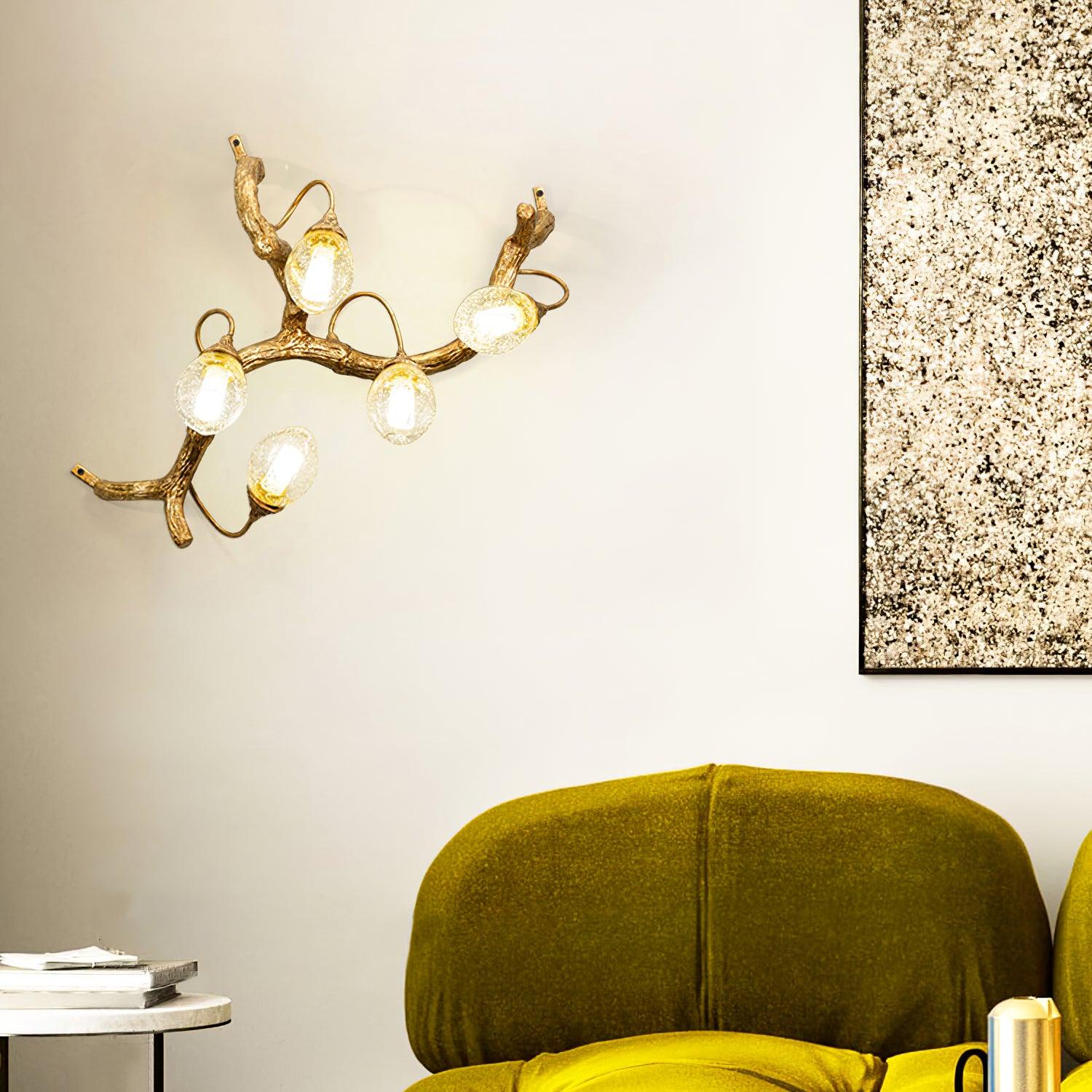 Lotus Seed Right Wall Light 15.7", Bedroom Wall Sconce, detail 8