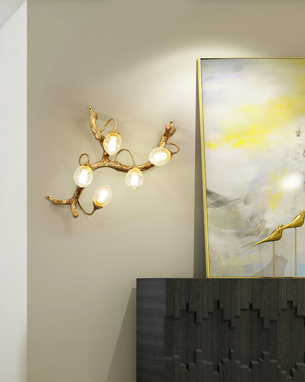 Lotus Seed Right Wall Light 15.7", Bedroom Wall Sconce, detail 9