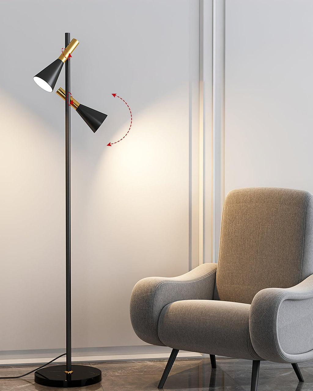 Lron Mouth Floor Light, Floor Lamp, detail 3
