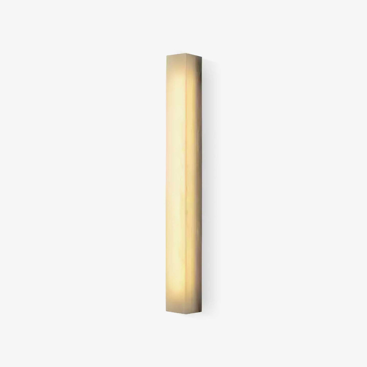 Lucent Pillar Wall Light, Hardwired Wall Sconce, Alabaster, L 8cm x W 8cm x H 40cm