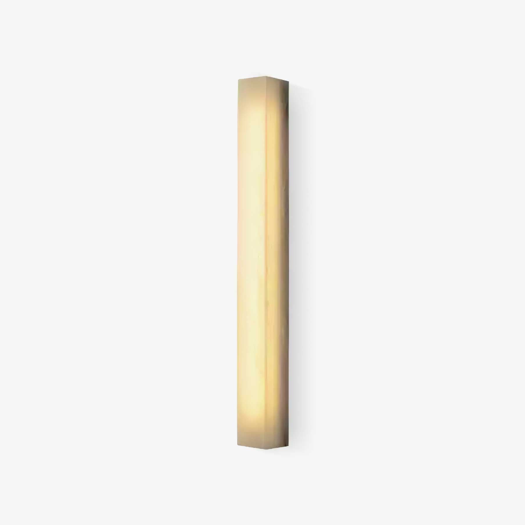 Lucent Pillar Wall Light, Hardwired Wall Sconce, Alabaster, L 8cm x W 8cm x H 40cm