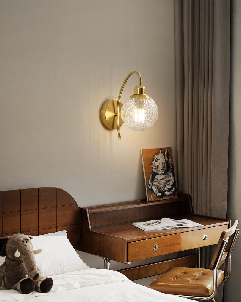 Lucienne Curved Wall Light, Hardwired Wall Sconce, detail 10