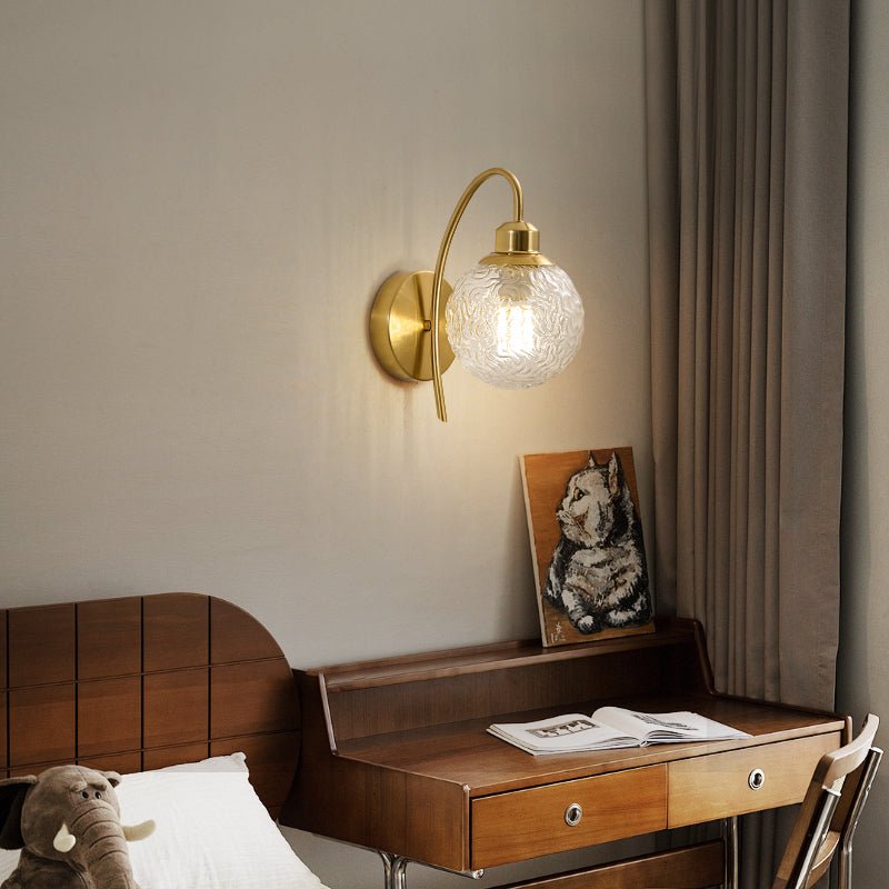 Lucienne Curved Wall Light, Hardwired Wall Sconce, detail 2