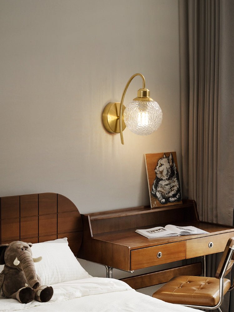 Lucienne Curved Wall Light, Hardwired Wall Sconce, detail 9
