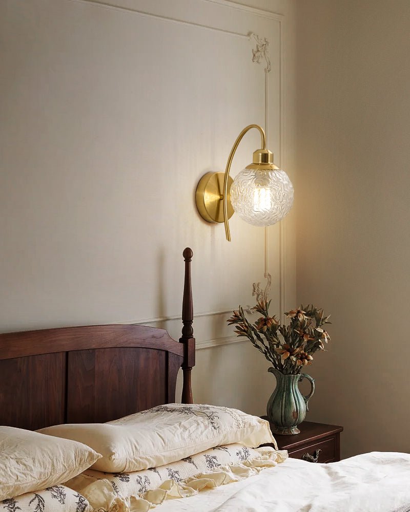Lucienne Curved Wall Light, Hardwired Wall Sconce, detail 13