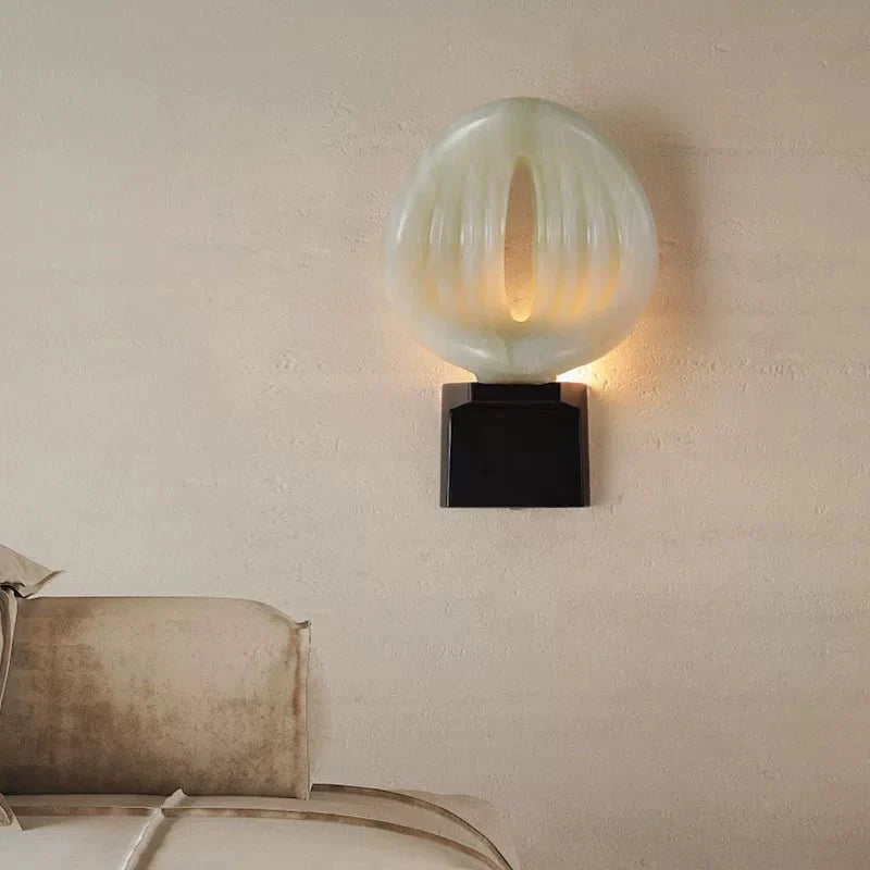 Lumen Rift Alabaster Wall Light, Hardwired Wall Sconce, detail 32