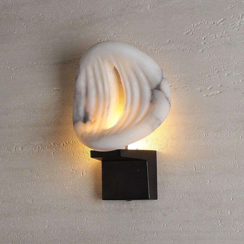 Lumen Rift Alabaster Wall Light, Hardwired Wall Sconce, detail 15