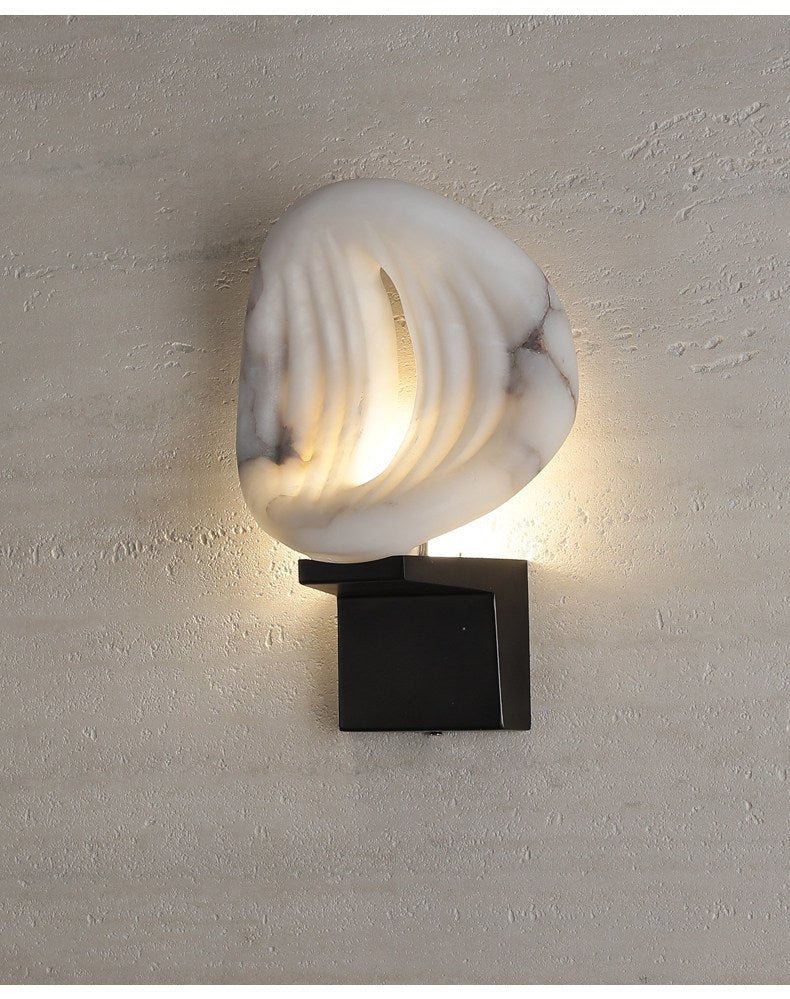 Lumen Rift Alabaster Wall Light, Hardwired Wall Sconce, detail 16