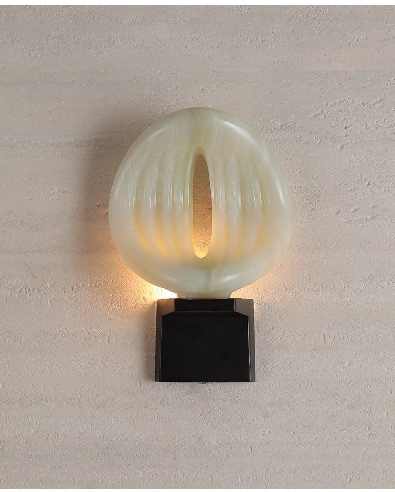 Lumen Rift Alabaster Wall Light, Hardwired Wall Sconce, detail 19