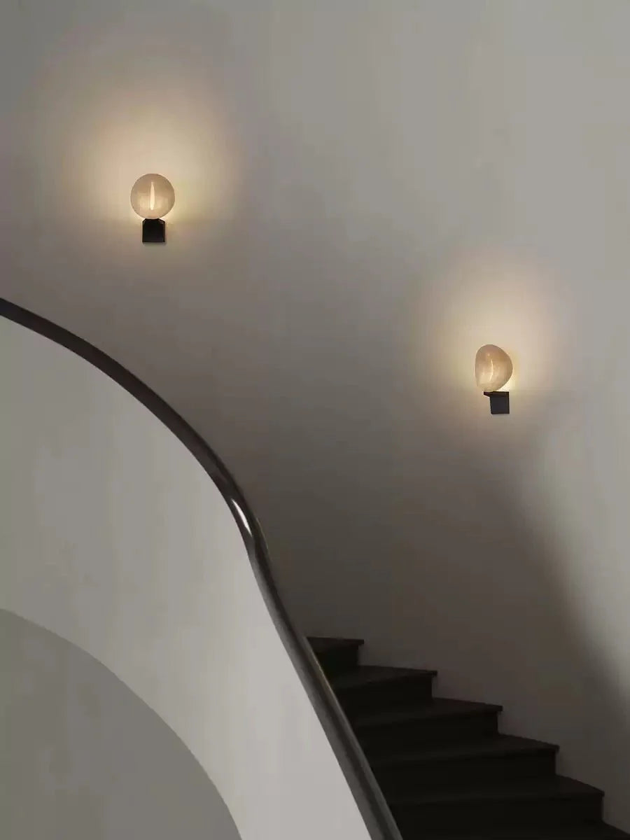 Lumen Rift Alabaster Wall Light, Hardwired Wall Sconce, detail 7
