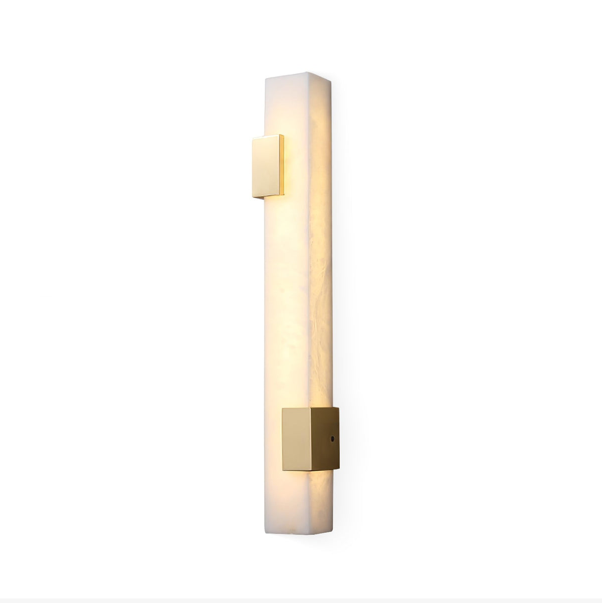 Lumen Bar Alabaster Wall Light, Hardwired Wall Sconce, Metal, Dia 8cm x H 50cm