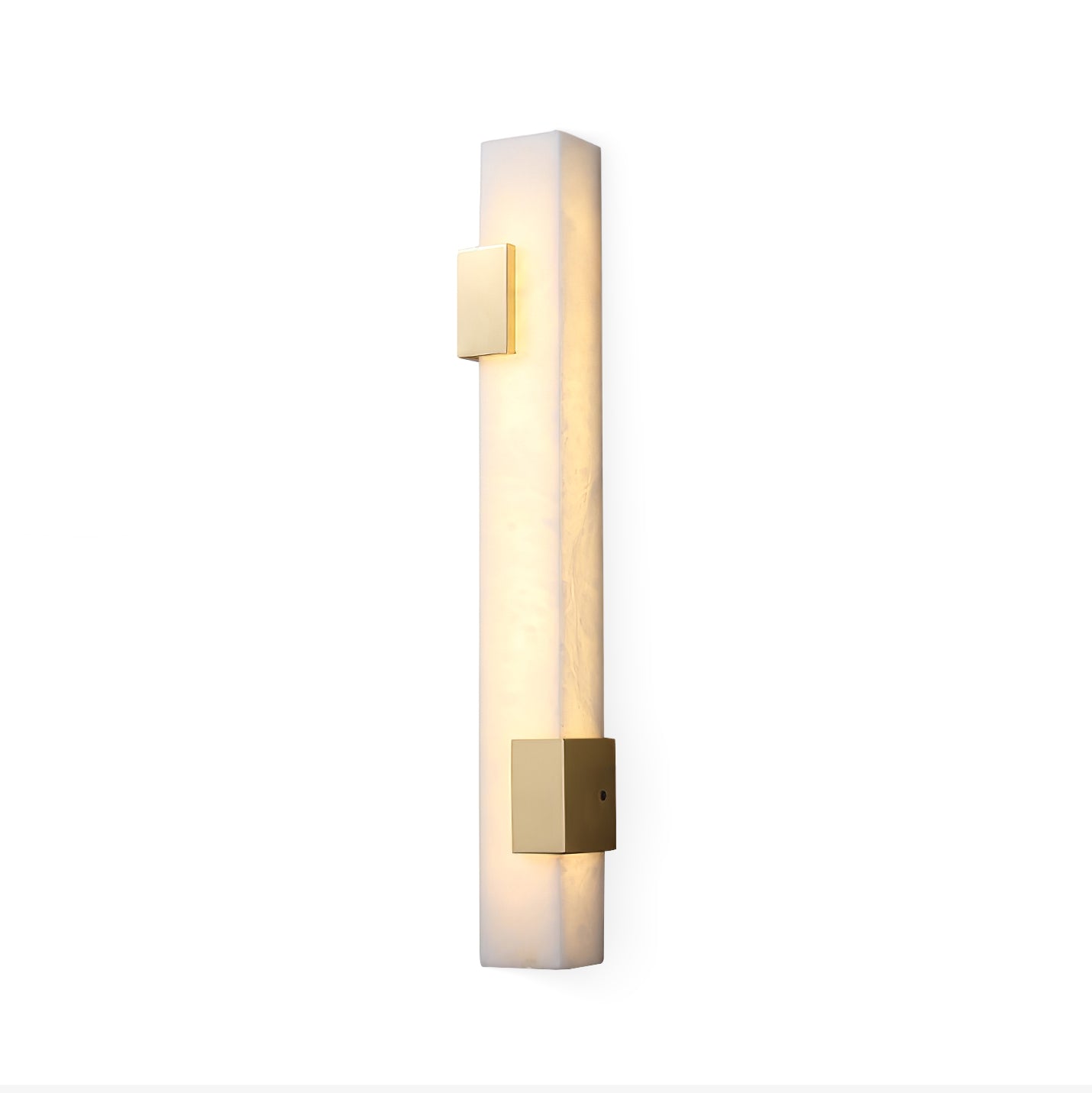 Lumen Bar Alabaster Wall Light, Hardwired Wall Sconce, Metal, Dia 8cm x H 50cm