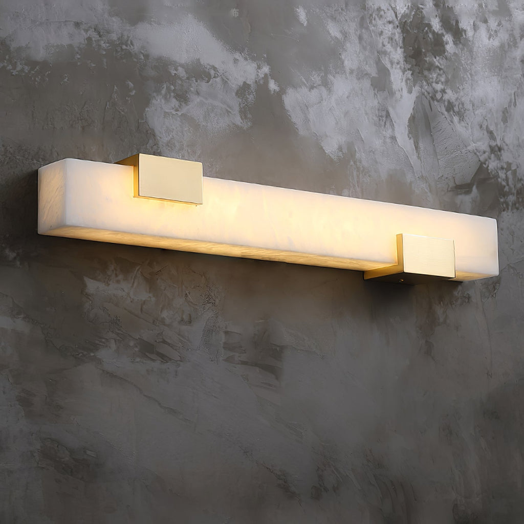 Lumen Bar Alabaster Wall Light, Hardwired Wall Sconce, detail 7