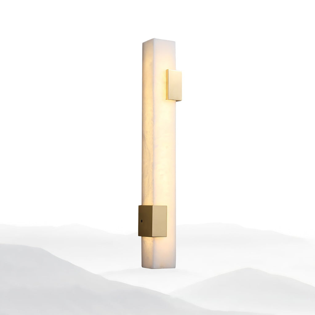 Lumen Bar Alabaster Wall Light, Hardwired Wall Sconce, detail 8