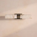 Lumiel Alabaster Wall Light - L 32cm x W 20cm x H 7cm Metal, Hardwired Wall Sconce