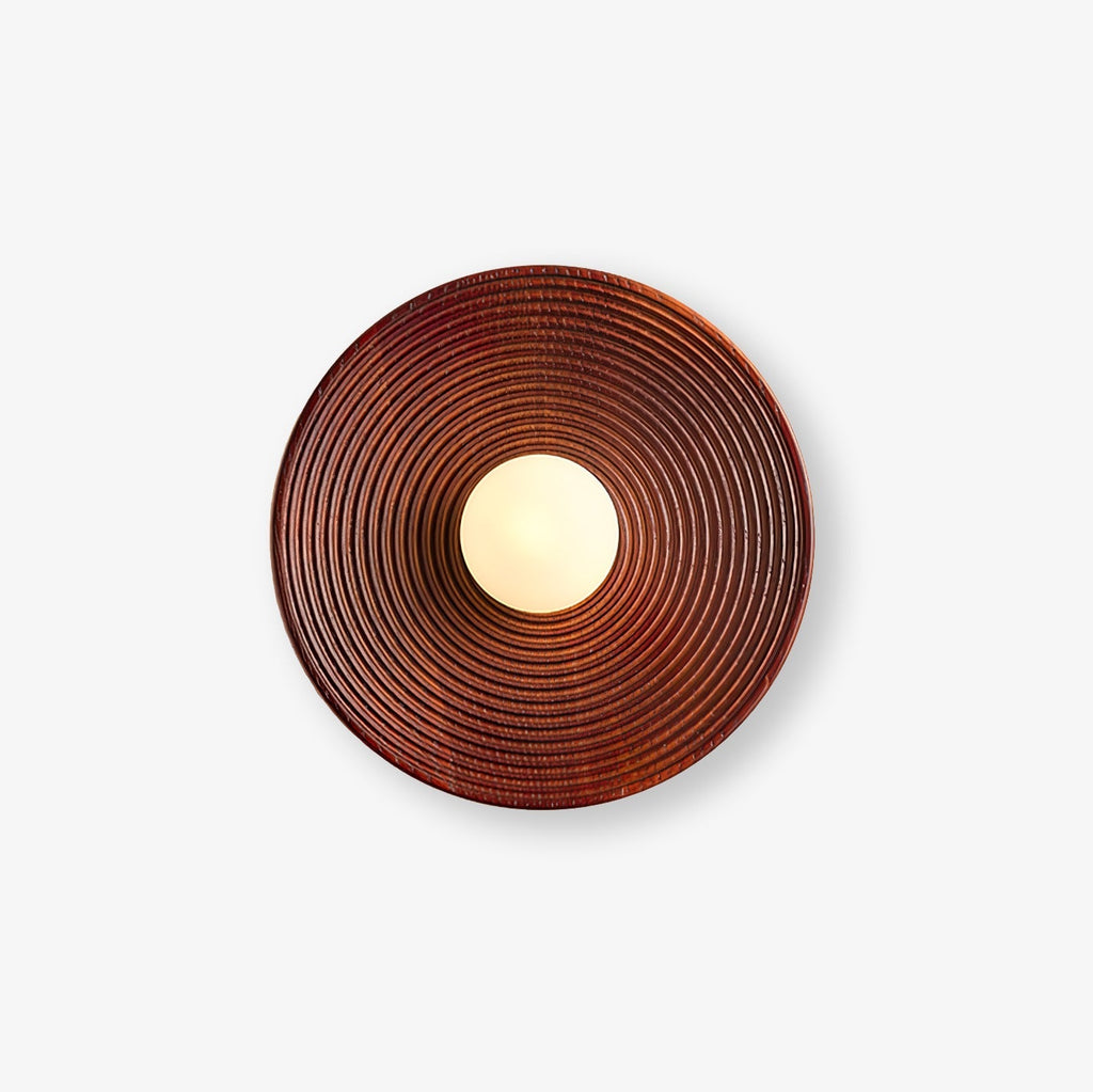 Lumina Contour Wooden Wall Light, Hardwired Wall Sconce, Metal, ∅ 11.0″