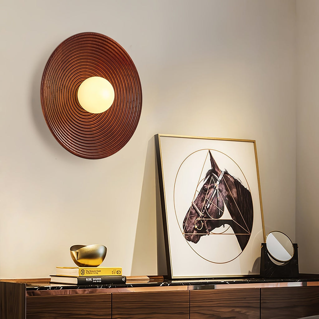 Lumina Contour Wooden Wall Light, Hardwired Wall Sconce, detail 7