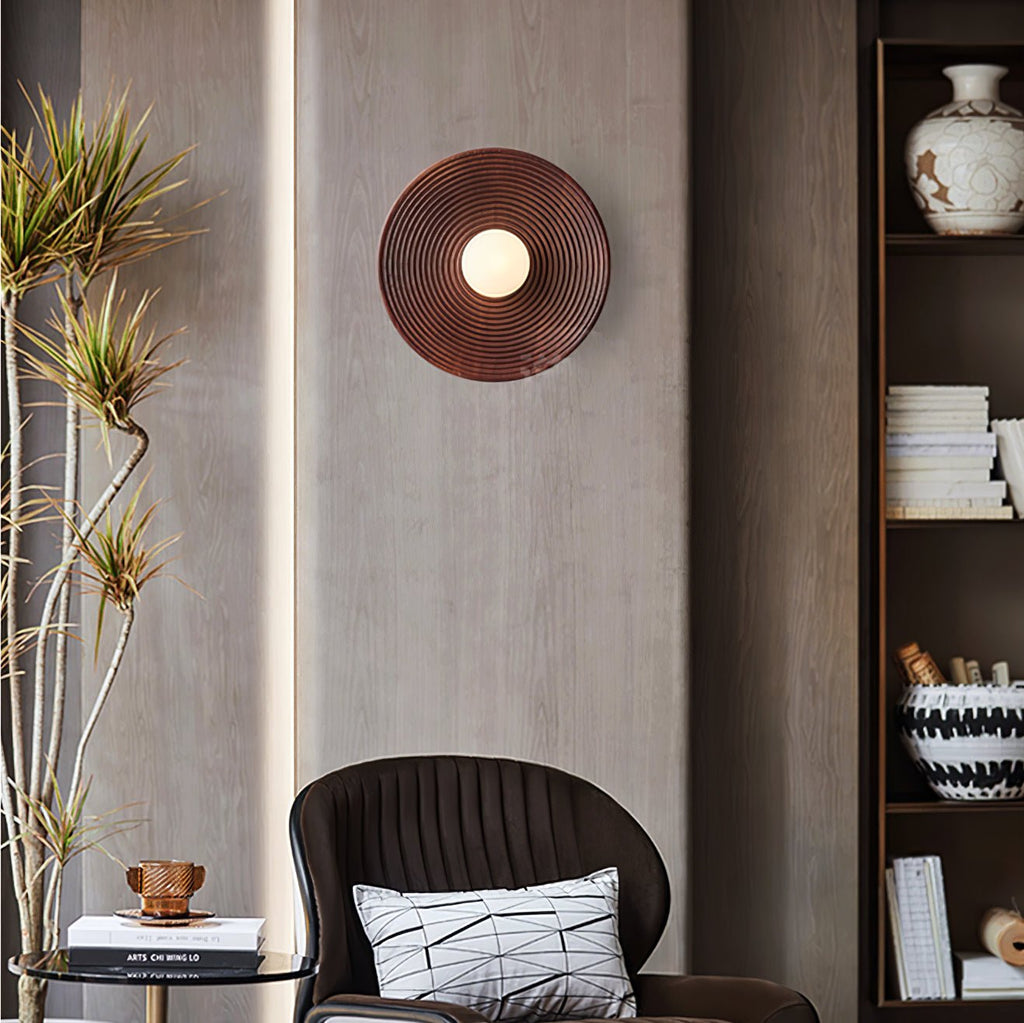 Lumina Contour Wooden Wall Light, Hardwired Wall Sconce, detail 4