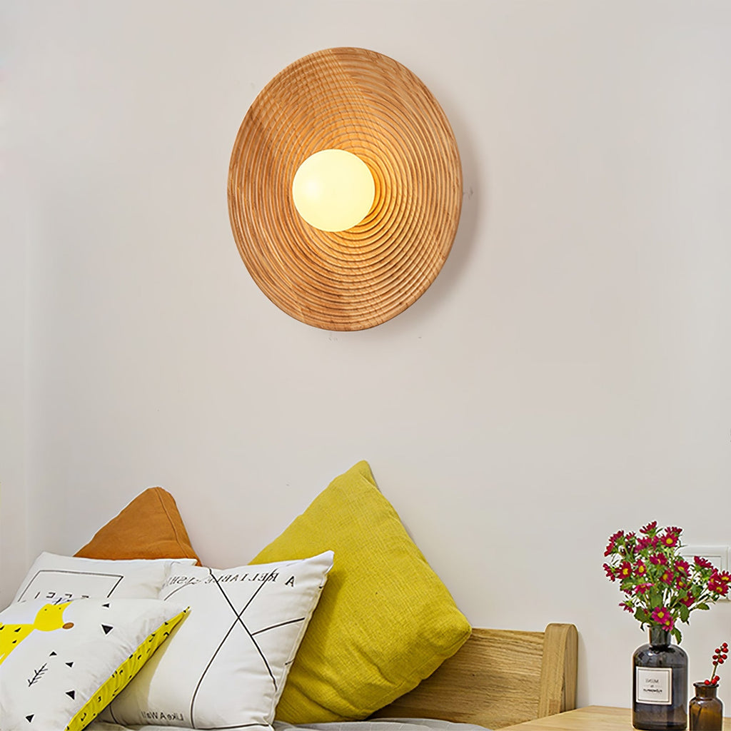 Lumina Contour Wooden Wall Light, Hardwired Wall Sconce, detail 2