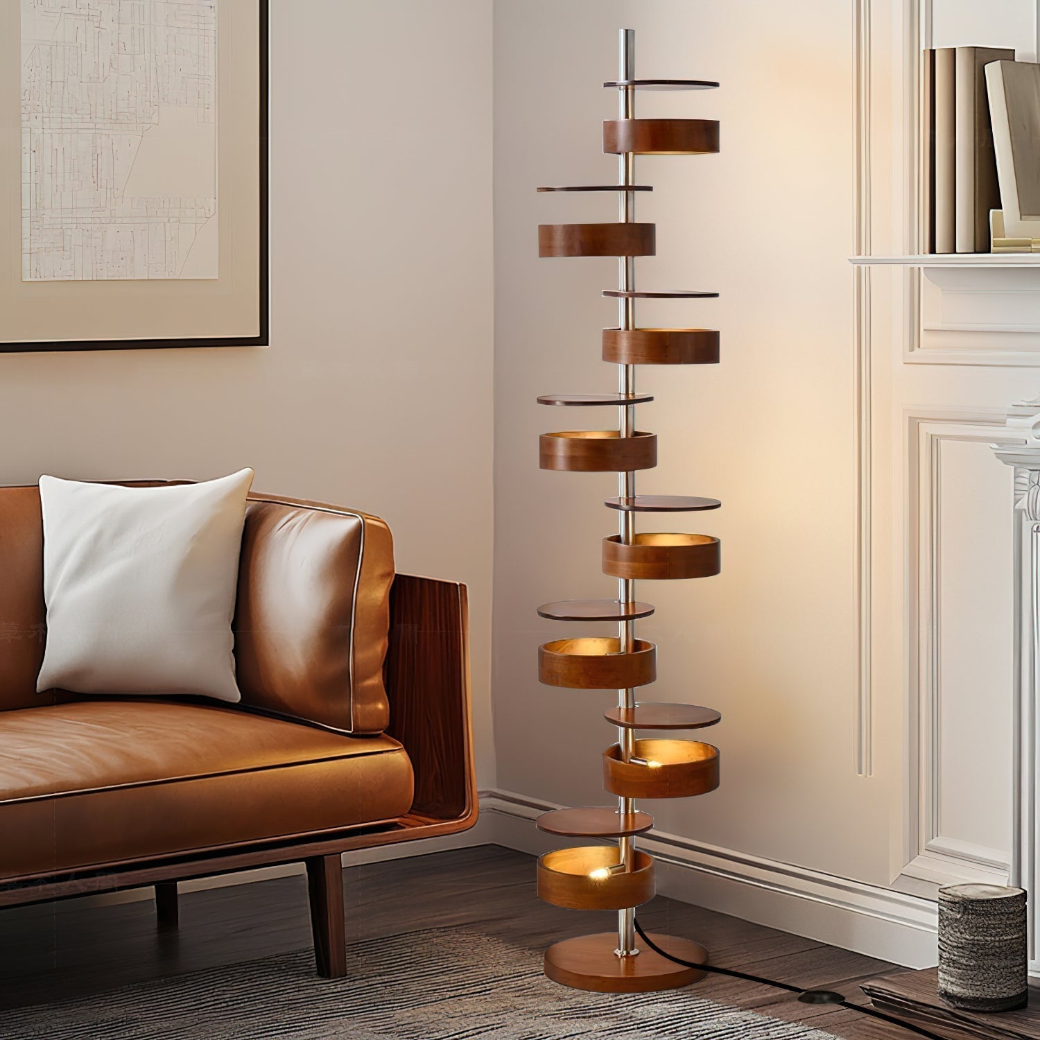 Luminis Wooden Floor Light, Floor Lamp, detail 3