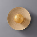 Luminous Bamboo Halo Wall Light, Hardwired Wall Sconce, Metal, Dia 30cm x H 30cm