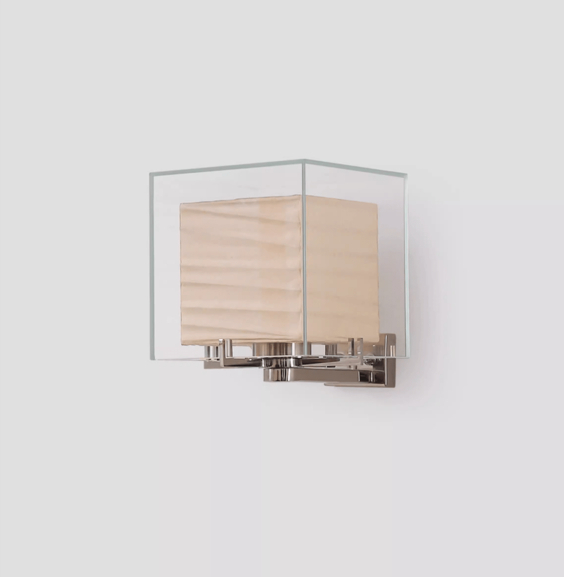 Lumo Cube Wall Light, Hardwired Wall Sconce, Metal, Dia 20cm x W 20cm x H 27cm