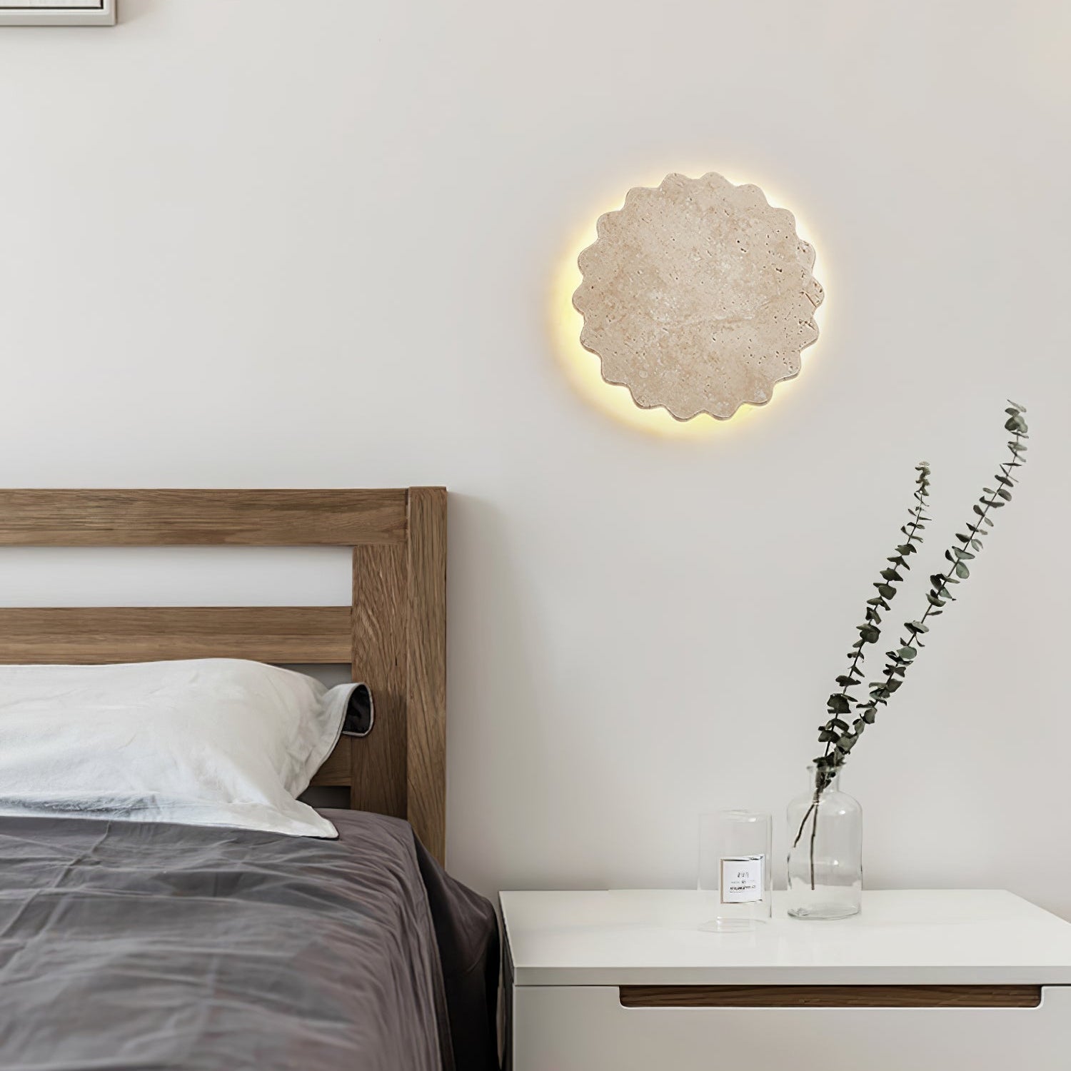 Luna Scallop Wall Light, Hardwired Wall Sconce, detail 6