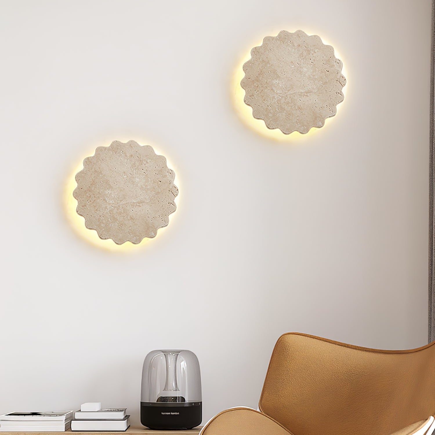 Luna Scallop Wall Light, Hardwired Wall Sconce, detail 4