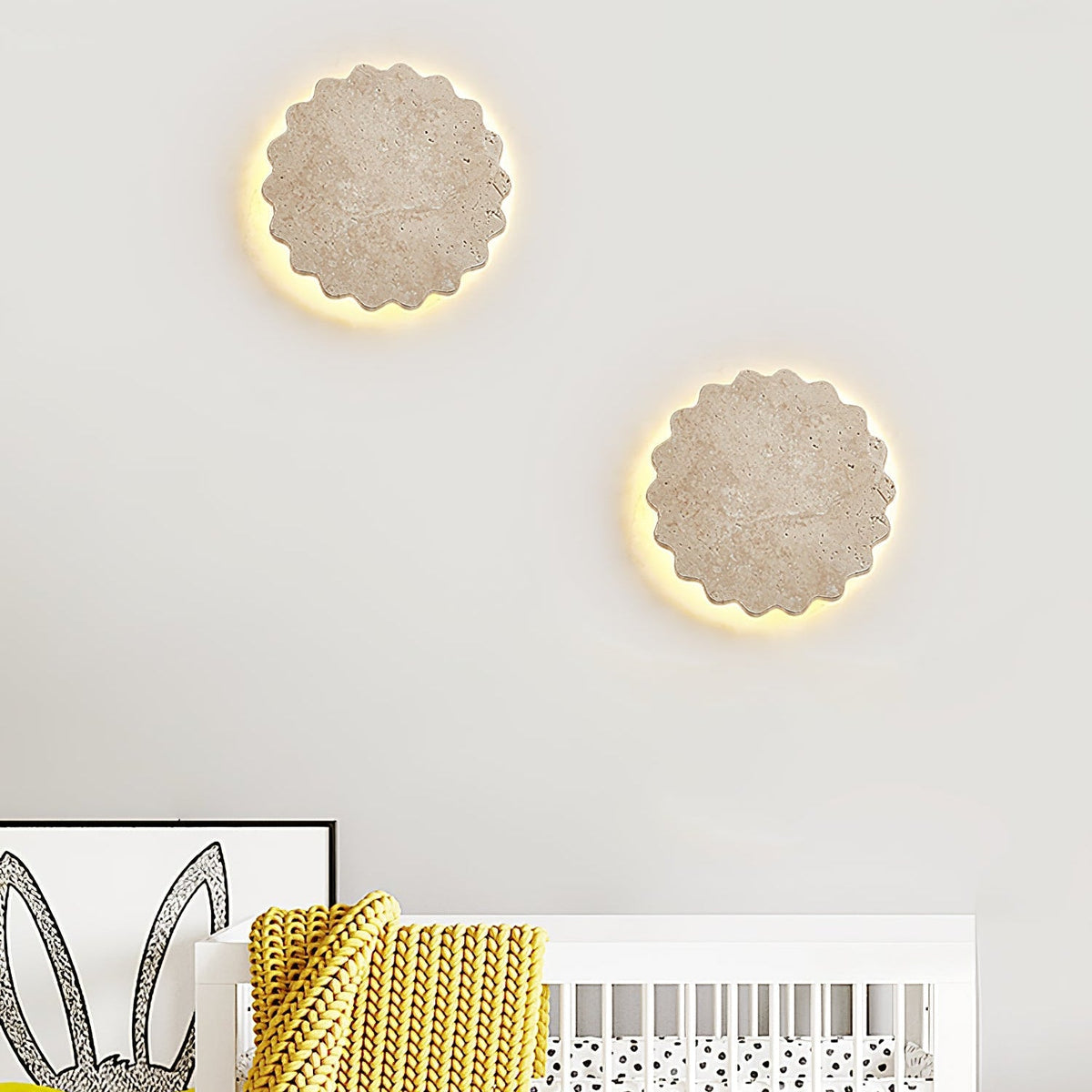 Luna Scallop Wall Light, Hardwired Wall Sconce, detail 16
