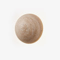 Luna Travertine Wall Light - Dia 15cm x H 15cm Yellow Travertine, Hardwired Wall Sconce