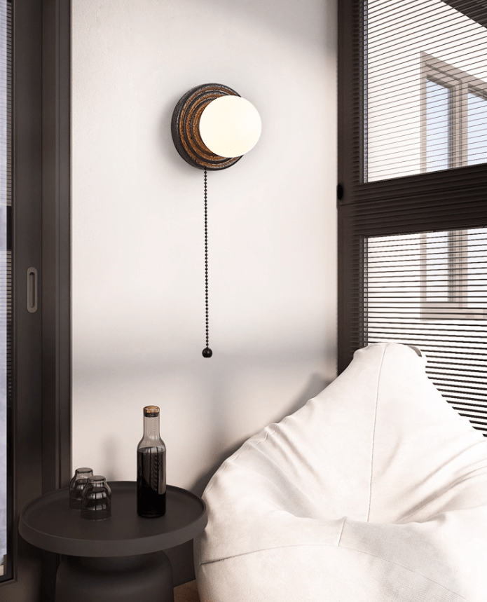 Lunara Travertine Wall Light, Hardwired Wall Sconce, detail 10