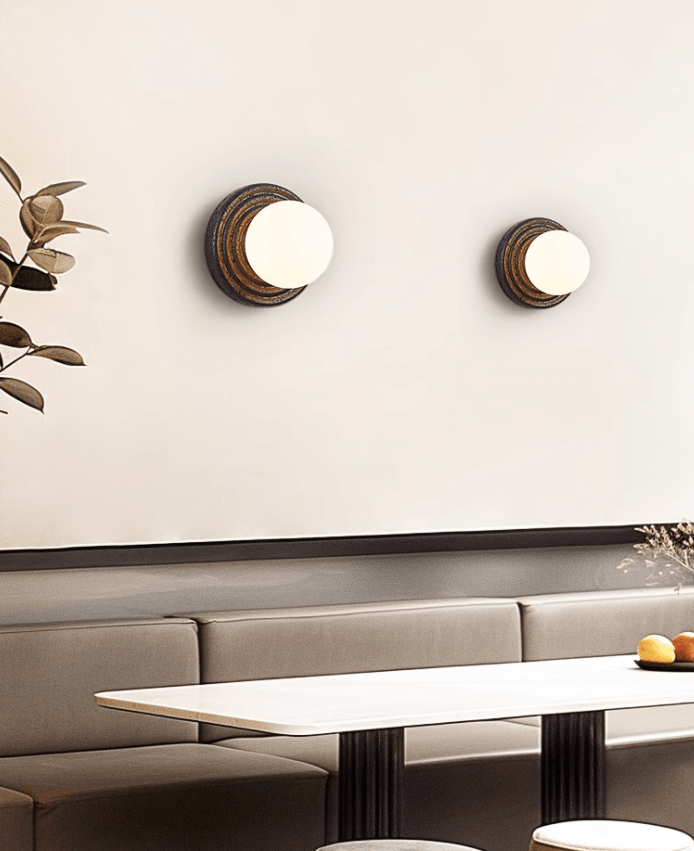 Lunara Travertine Wall Light, Hardwired Wall Sconce, detail 12