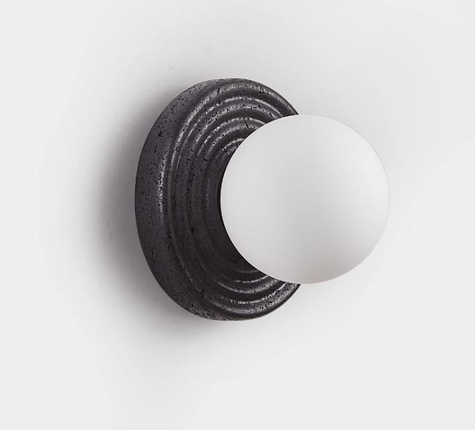 Lunara Travertine Wall Light, Hardwired Wall Sconce, detail 16