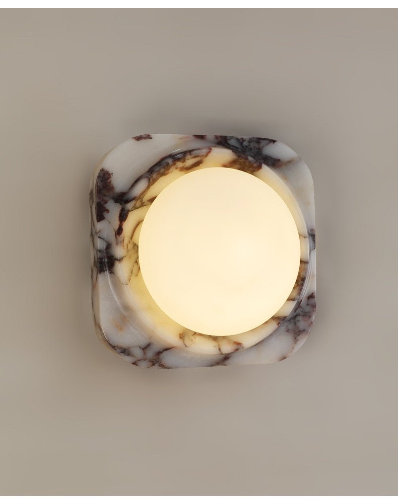 Lunar Marble Wall Light, Hardwired Wall Sconce, detail 11