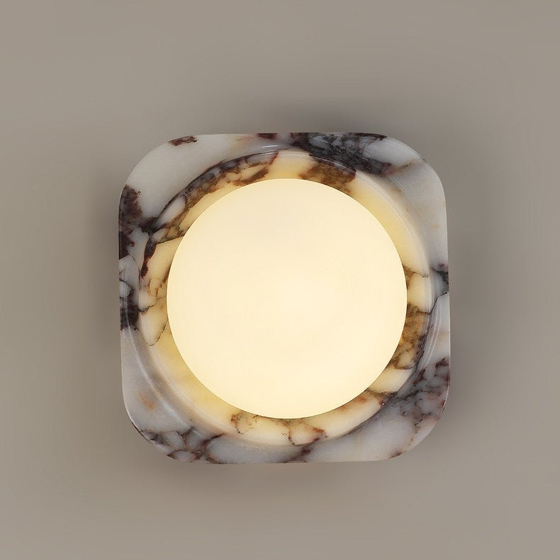 Lunar Marble Wall Light, Hardwired Wall Sconce, detail 4