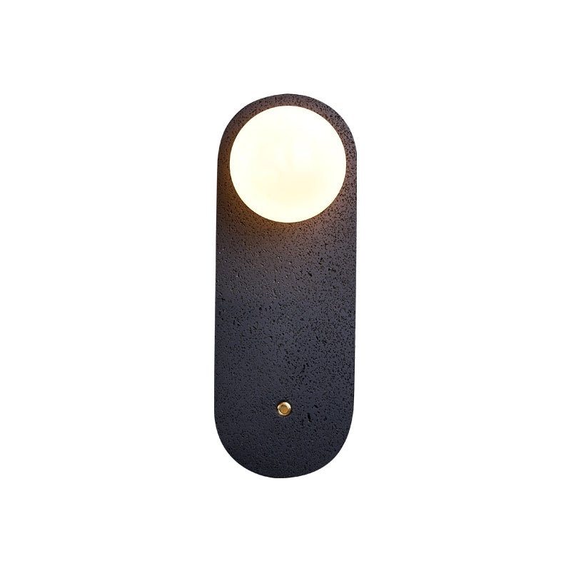 Black Travertine Hearth Wall Light, Hardwired Wall Sconce, detail 11