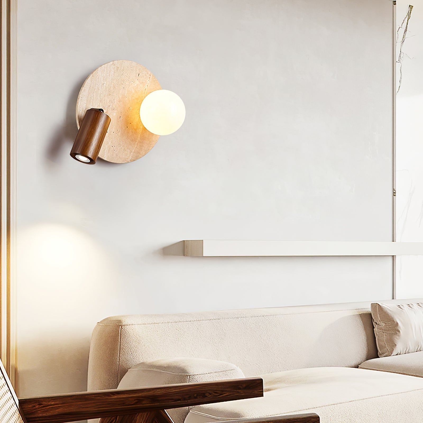 Lunara Duo Wall Light, Hardwired Wall Sconce, detail 3