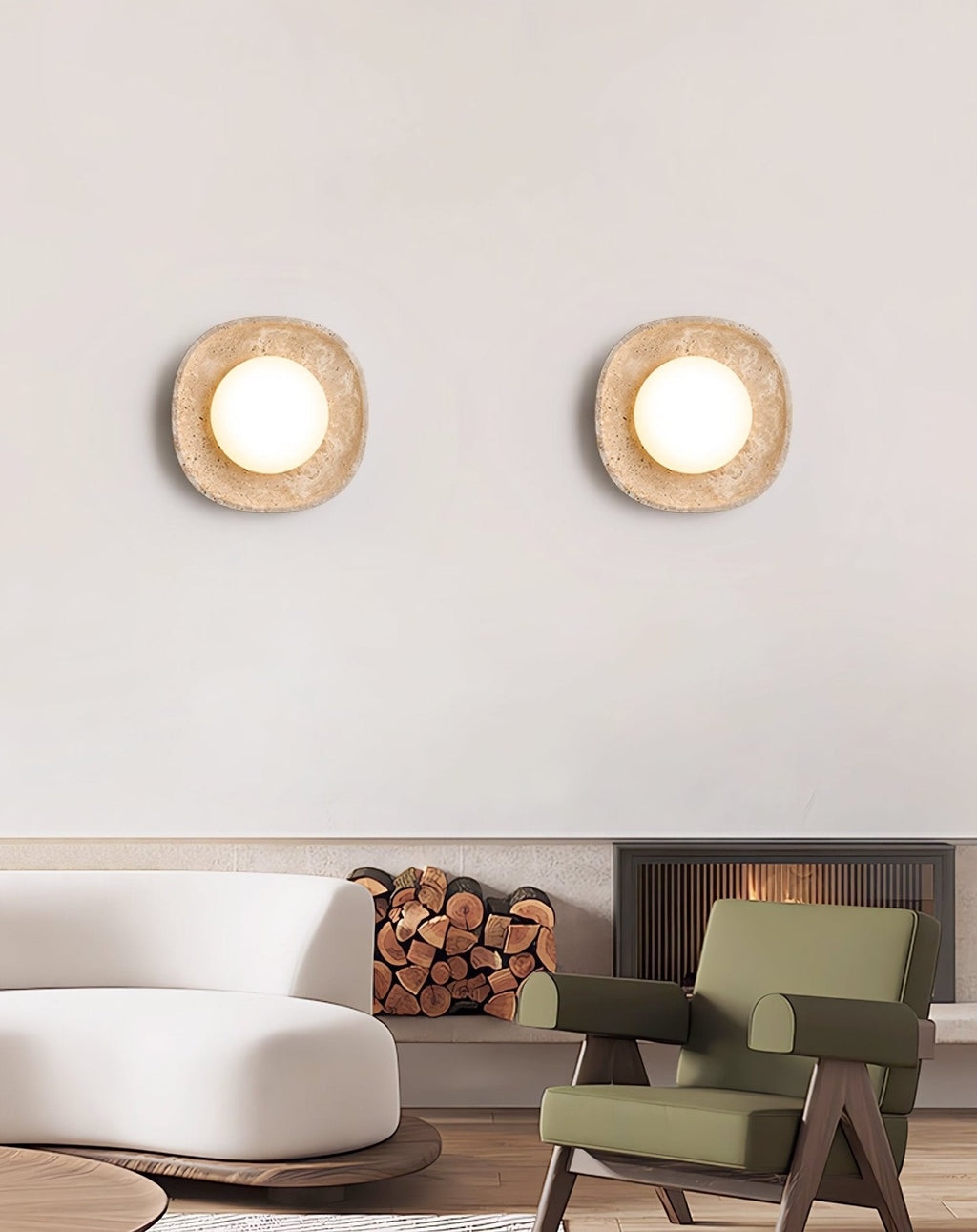 Lunara Fossil Wall Light, Hardwired Wall Sconce, detail 5