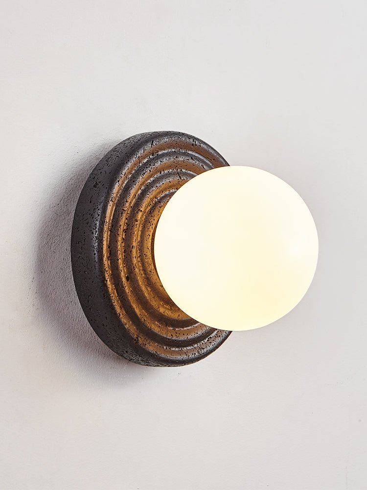 Lunara Travertine Wall Light, Hardwired Wall Sconce, detail 22